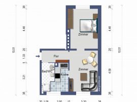 Modernisierte 2-Zimmer-Wohnung in ruhiger und dennoch zentraler Lage!